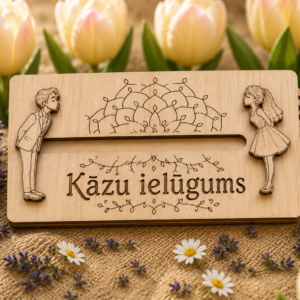 kāzu ielūgums no koka nr. 5